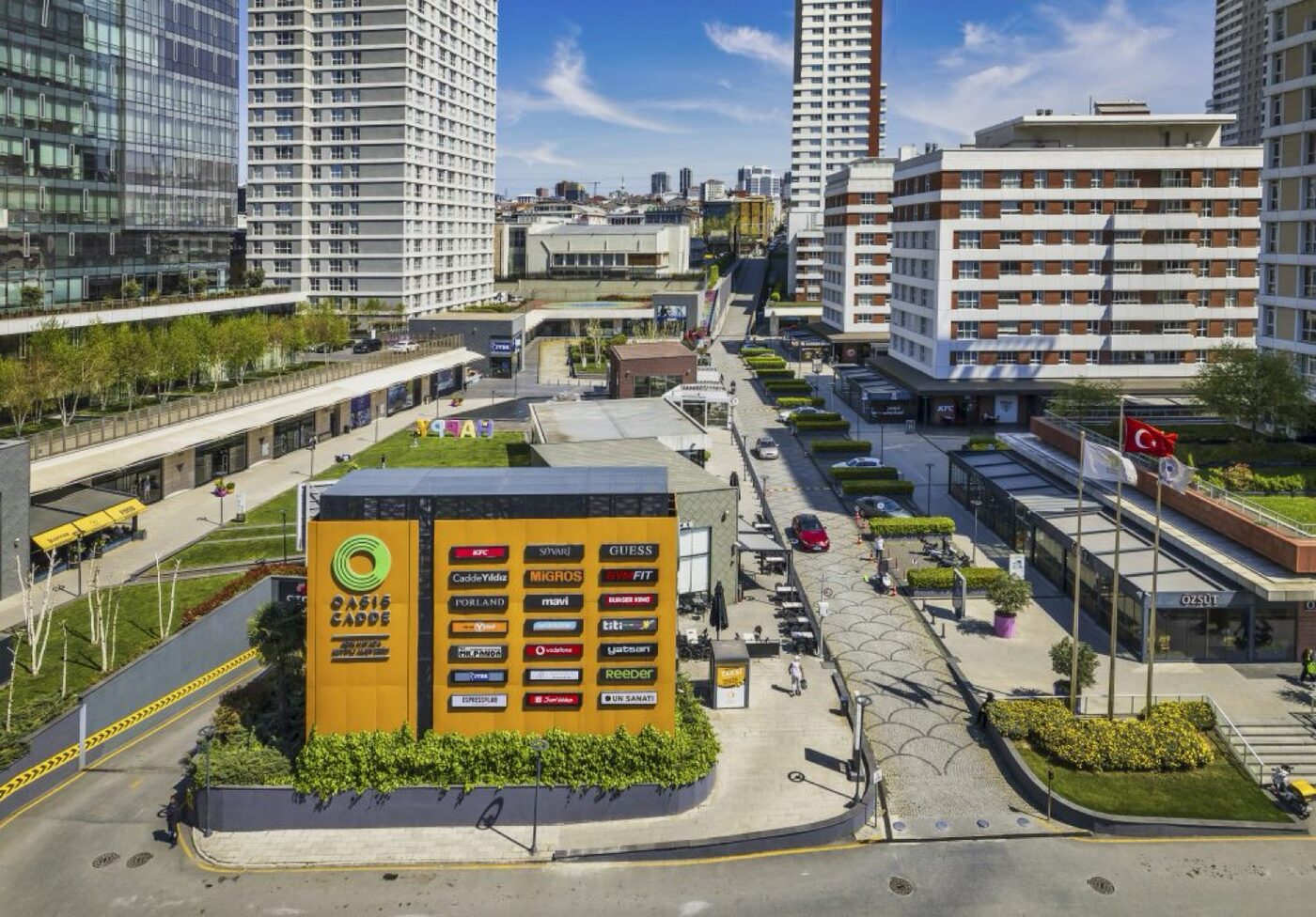 Güneşli Nurol Park yerleşim ve ticari ada genel görünüm